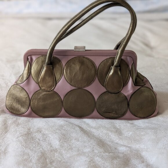 Jennifer Lopez Pink and Gold Circle Accent Bag - Picture 4 of 12